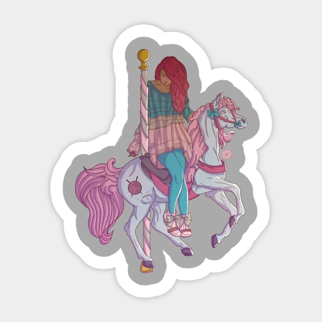 Carousel Girl Sticker by LeighWortley